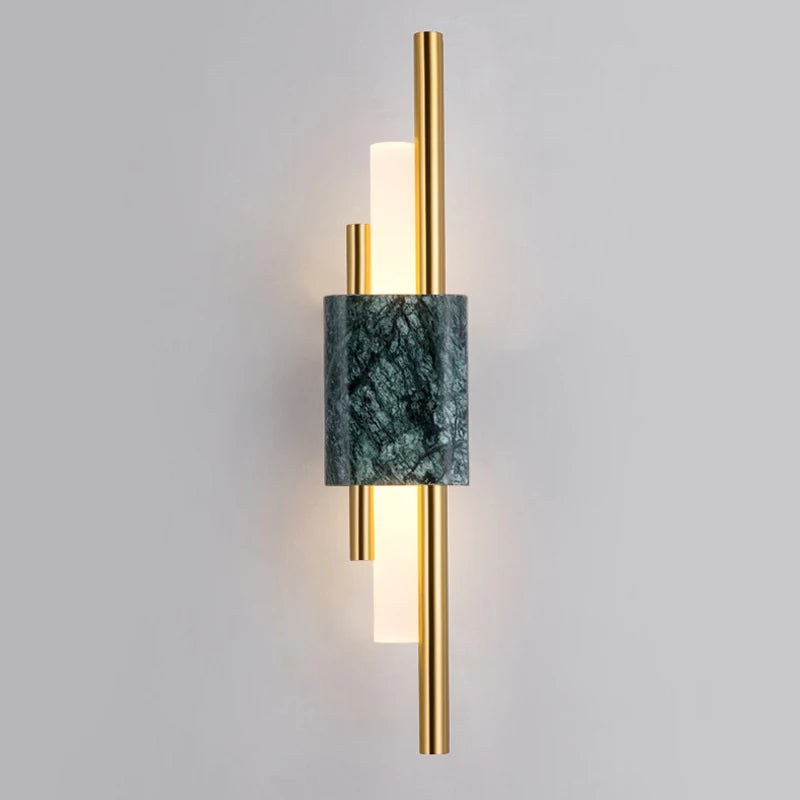 Wall Light - Green Marble Luxury Golden Decor Bedside Lamp Led 8W SW-36210345 - SWEET-LIGHTS