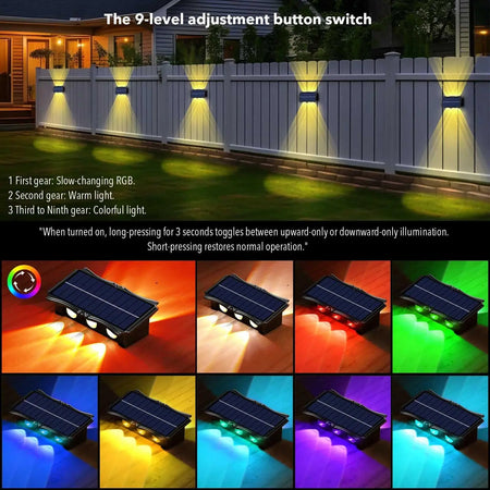 Outdoor Light - Wall Lamp Led House Solar Waterproof Up And Down Lighting Garden Exterior SW-36210457 - SWEET-LIGHTS
