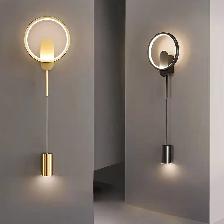 Wall Light - LED Wall Lamp Hallway Aisle Bedroom Sconce Modern Black Gold Fixture SW-36210348 - SWEET-LIGHTS