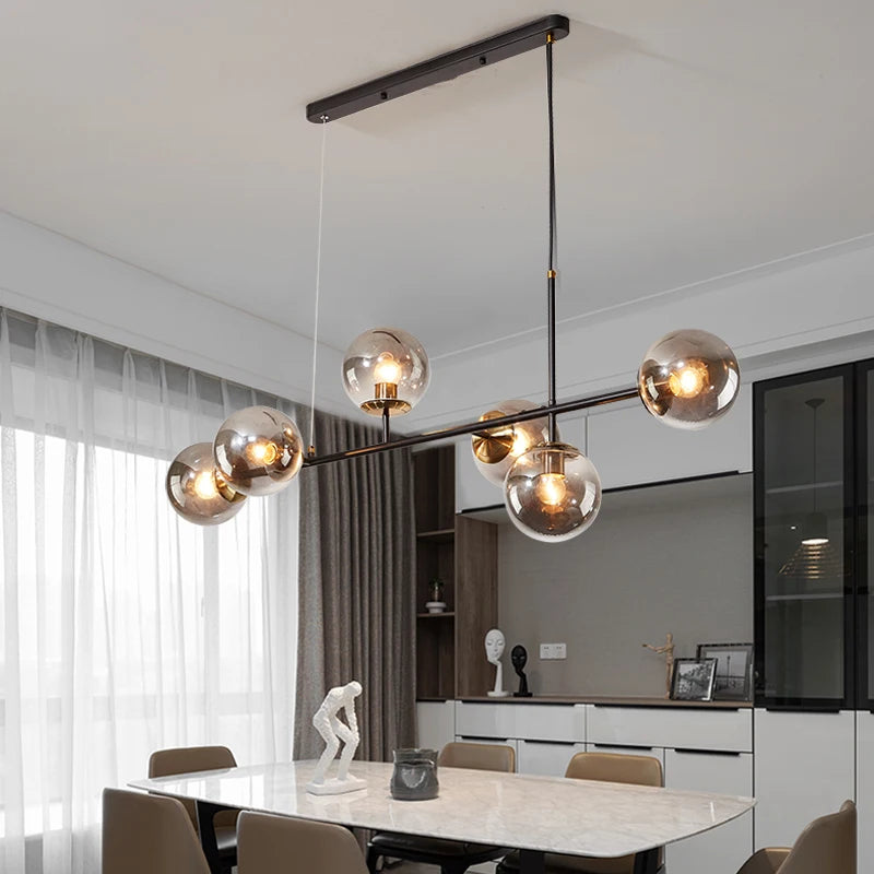 Pendant Light - Modern Minimalist Glass Ball Chandelier For Dining Room Kitchen Island Living Room SW-36210345 - SWEET-LIGHTS