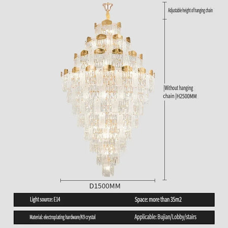 Chandelier - French Duplex High-End Crystal Lights For Luxury Living Room SW-36210789 - SWEET-LIGHTS