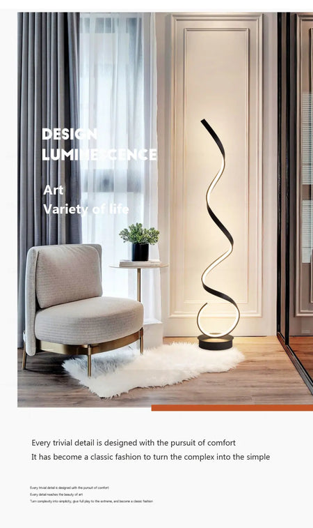Floor Lamp - Modern LED Strip Minimalist Black White Light SW-36210457 - SWEET-LIGHTS