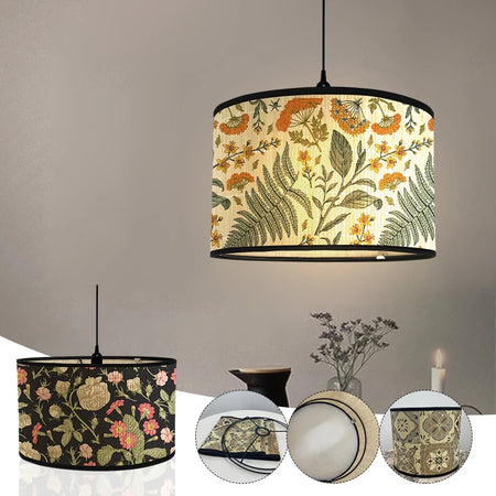 Lampshade - Nordic Style Green Plant Pattern Bamboo Art SW-36210457 - SWEET-LIGHTS