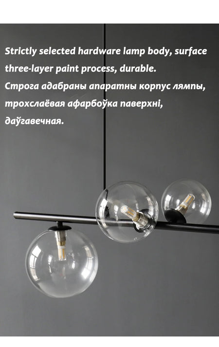 Pendant Light - Nordic LED Chandelier Clear Glass Ball Art Decor SW-36210457 - SWEET-LIGHTS