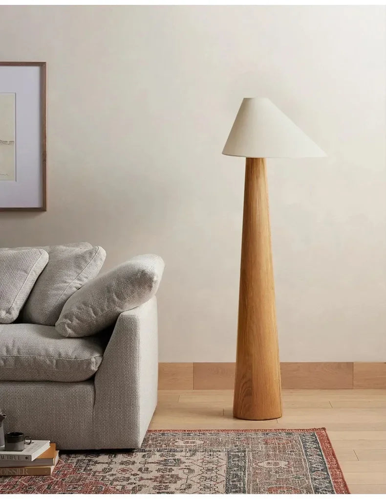 Floor Lamp - Japanese Wabi-sabi Retro Natural Wood Fabric Shade LED Light SW-36210234 - SWEET-LIGHTS