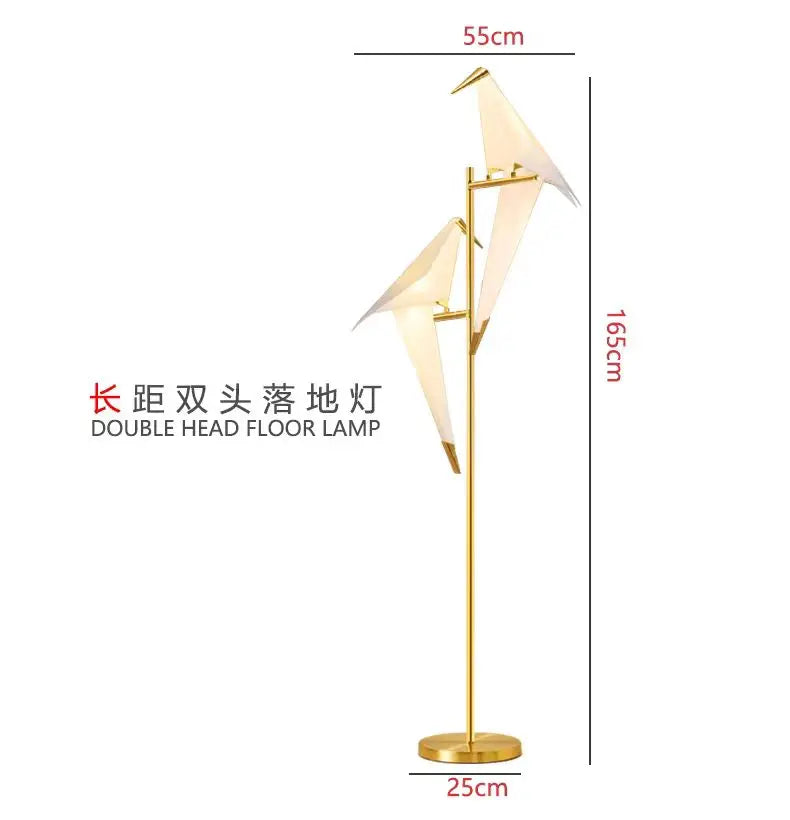 Floor Lamp - Perch Light LED Designer Gold Origami Bird Lamp SW-36210345 - SWEET-LIGHTS