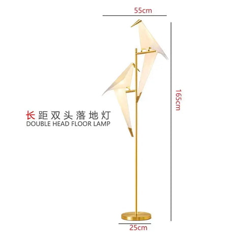 Floor Lamp - Perch Light LED Designer Gold Origami Bird Lamp SW-36210345 - SWEET-LIGHTS