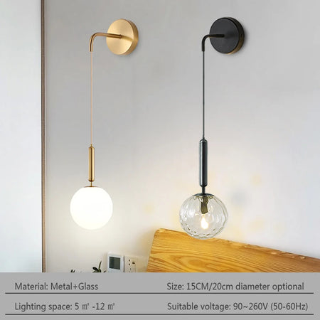 Wall Light - Nordic 2.4G Remote Control Dimming Black/Gold Lamp SW-36210345 - SWEET-LIGHTS