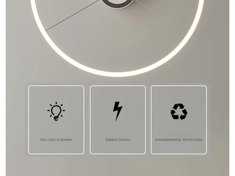 Pendant Light - Modern Minimalist Led Pendant Lamp For Living Room Bedroom Dining Kitchen Black Ring Chandelier SW-36210347 - SWEET-LIGHTS