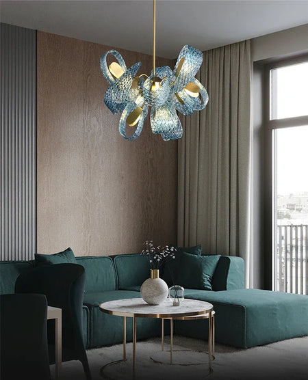 Chandelier - Hot Sales Blue Glass LED Lamp for Home Decor SW-36210457 - SWEET-LIGHTS