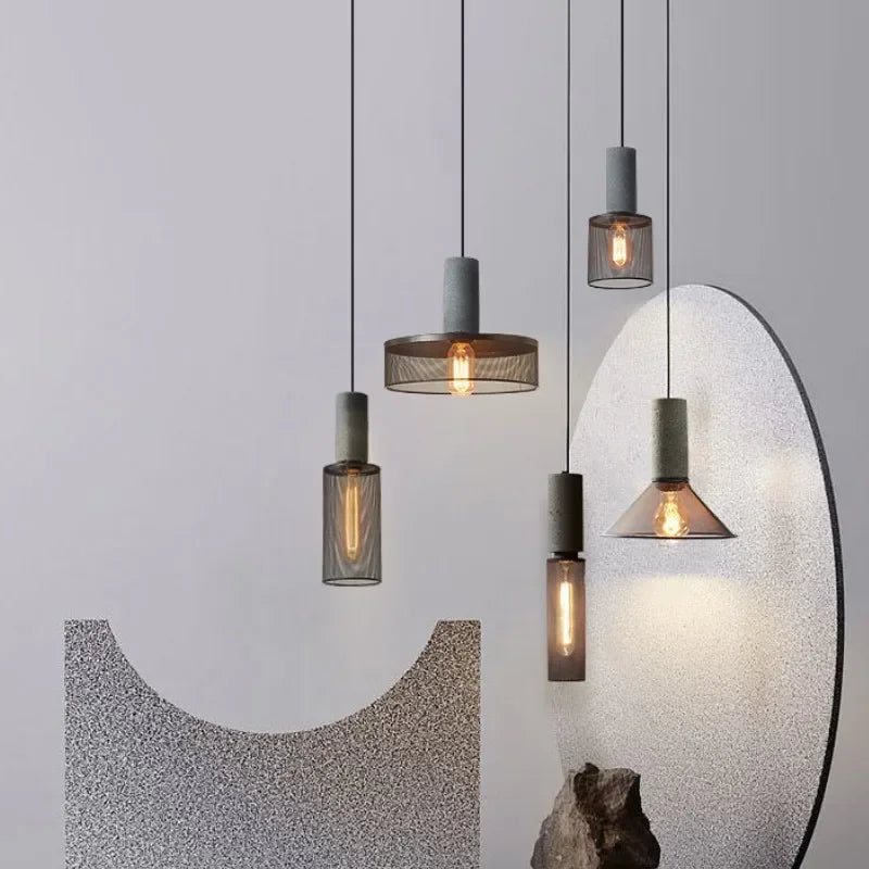 Pendant Light - Vintage Concrete Fixture for Bar Shop Indoor Loft SW-36210123 - SWEET-LIGHTS