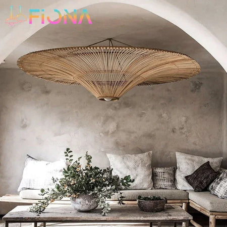Pendant Light - Wabi Sabi Japanese Rattan Wicker Chandelier SW-36210987 - SWEET-LIGHTS