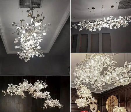 Chandelier - Nordic Ginkgo Leaf Hanging Light for Modern Spaces SW-36210789 - SWEET-LIGHTS