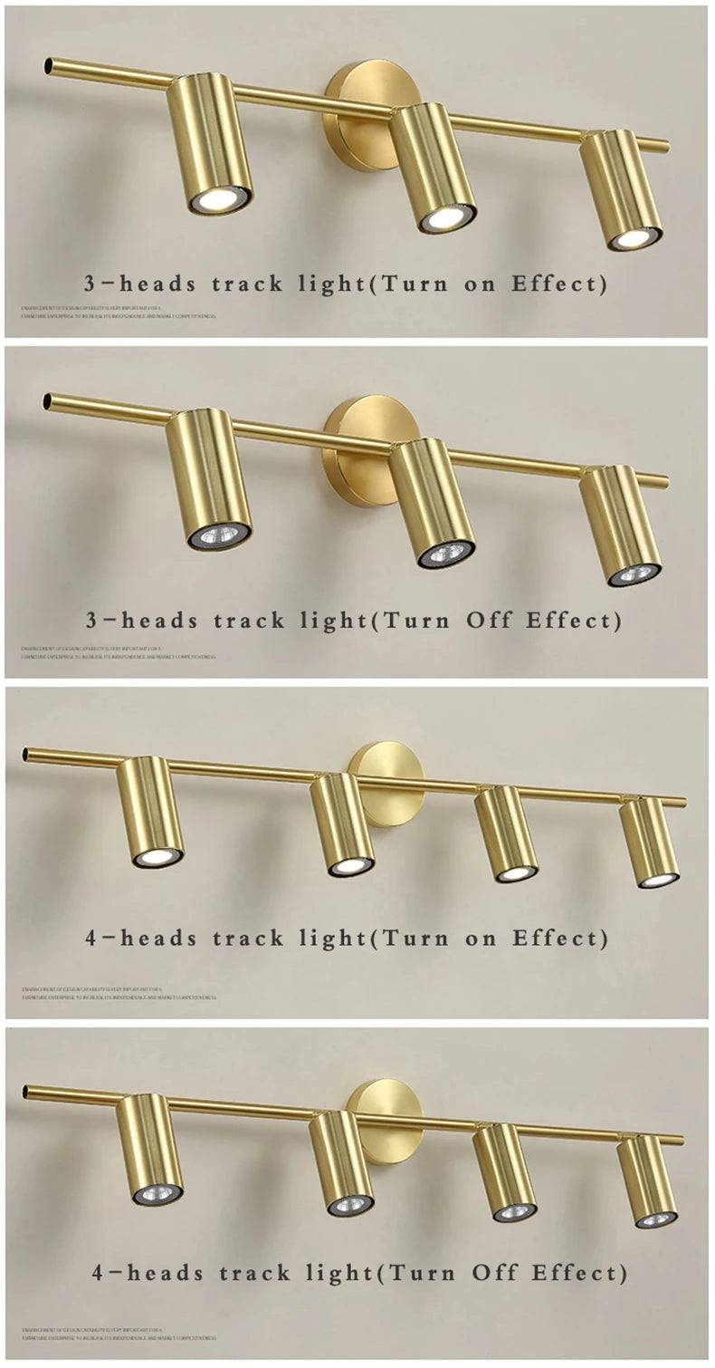 Ceiling Light - Fumi Modern Luxury Gold Track Spotlights Flush Mount Ceiling Fixture GU10 SW-36210345 - SWEET-LIGHTS