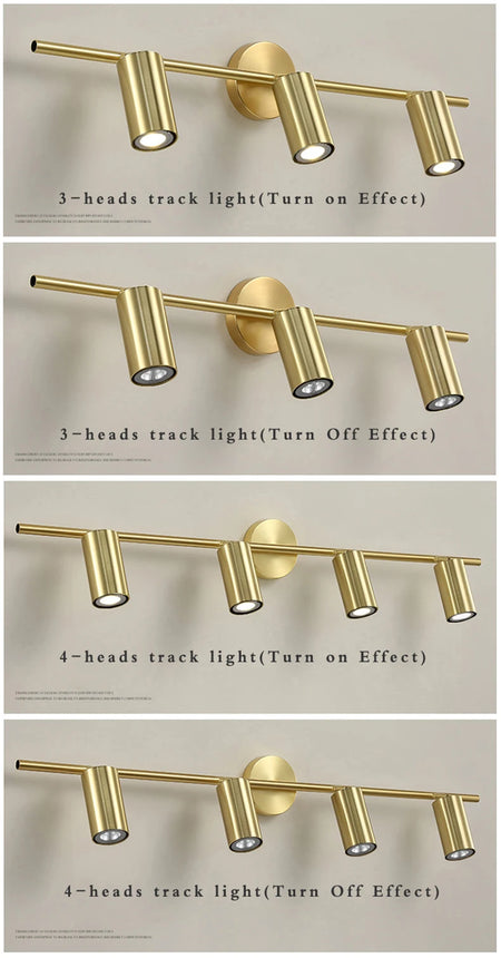 Ceiling Light - Fumi Modern Luxury Gold Track Spotlights Flush Mount Ceiling Fixture GU10 SW-36210345 - SWEET-LIGHTS