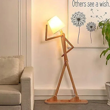 Floor Lamp - Creative DIY Wooden Humanoid Puppet LED Light SW-36210123 - SWEET-LIGHTS