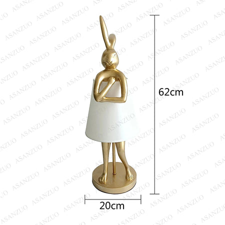 Table Lamp - Vintage Bathing Rabbit Design Resin Hare Lamp SW-36210345 - SWEET-LIGHTS