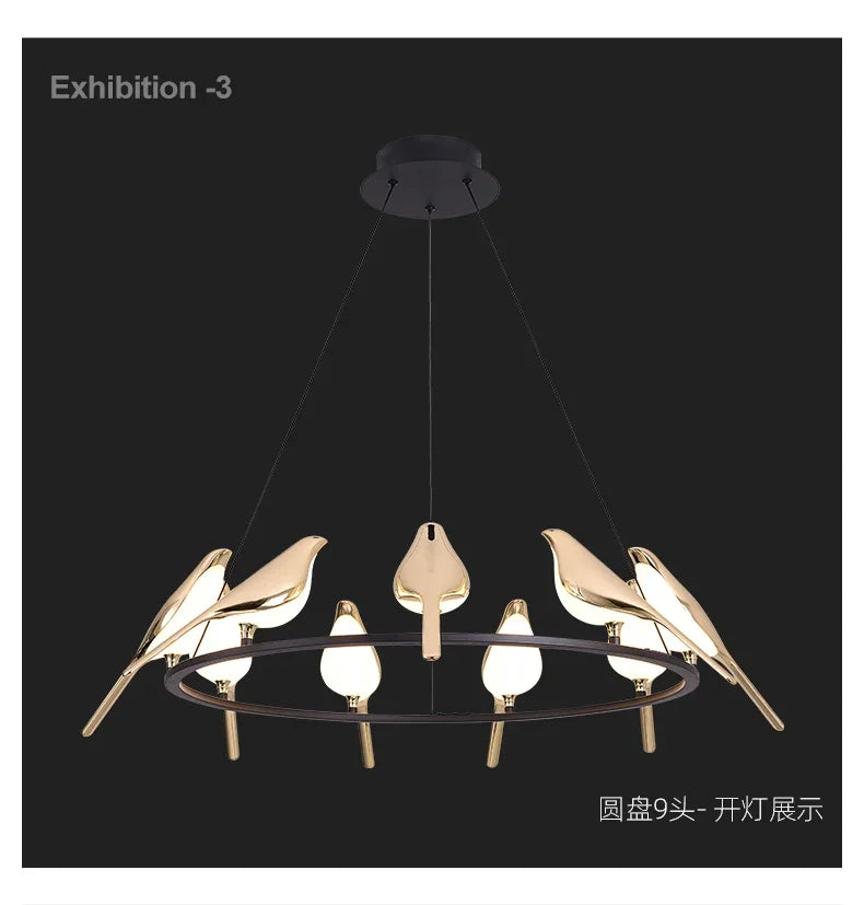 Pendant Light - BUNNY Nordic Postmodern Round LED Bird Light SW-36210789 - SWEET-LIGHTS