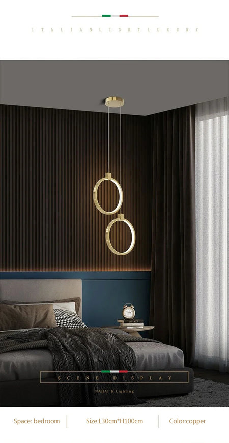 Pendant Light - Modern LED Black Gold Circular Chandelier SW-36210789 - SWEET-LIGHTS