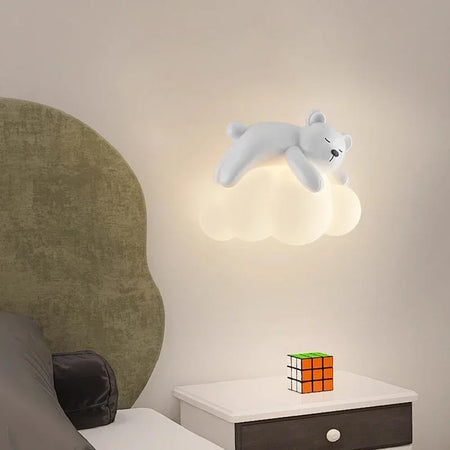 Children Lighting - White Clouds Bear Wall Lamps LED Children's Room Lamp Modern Warm Decor SW-36210345 - SWEET-LIGHTS