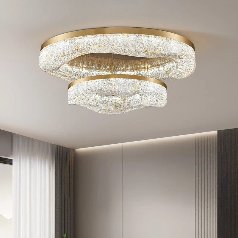 Ceiling Light - AiPaiTe Gold Rounded Copper Chandelier SW-36210579 - SWEET-LIGHTS