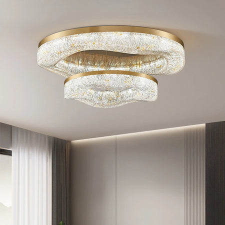 Ceiling Light - AiPaiTe Gold Rounded Copper Chandelier SW-36210579 - SWEET-LIGHTS