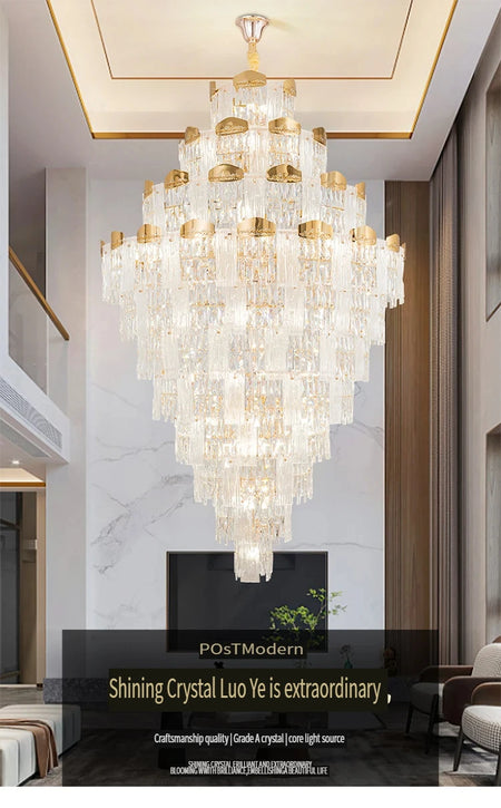 Chandelier - French Duplex High-End Crystal Lights For Luxury Living Room SW-36210789 - SWEET-LIGHTS