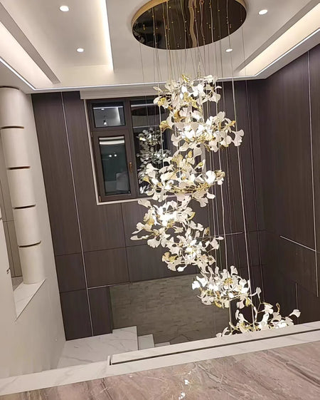Chandelier - Nordic Ginkgo Leaf Hanging Light for Modern Spaces SW-36210789 - SWEET-LIGHTS
