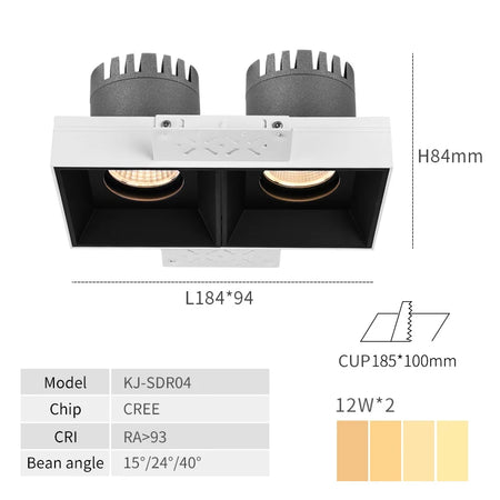 Spotlight - SCON Recessed Spotlight Square Rimless LED Downlight Anti-glare Embedded Ceiling Lamps 110V-240V SW-36210789 - SWEET-LIGHTS