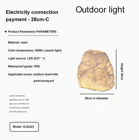 Outdoor Light - Waterproof Resin Lawn Garden Lamp SW-36210345 - SWEET-LIGHTS