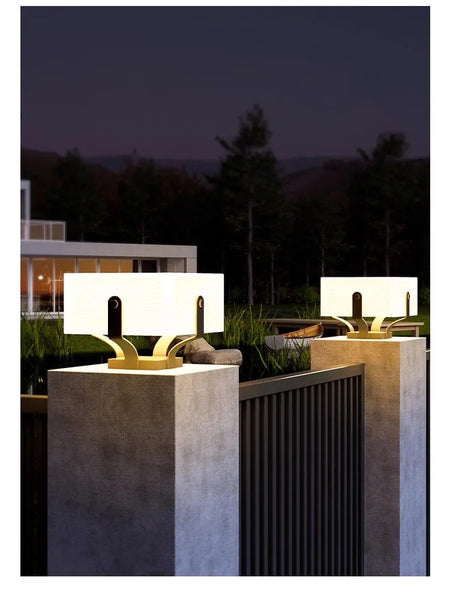 Outdoor Light - Stainless Steel Solar Column Head Pillar Lamp Outdoor Waterproof Garden Light SW-36210478 - SWEET-LIGHTS
