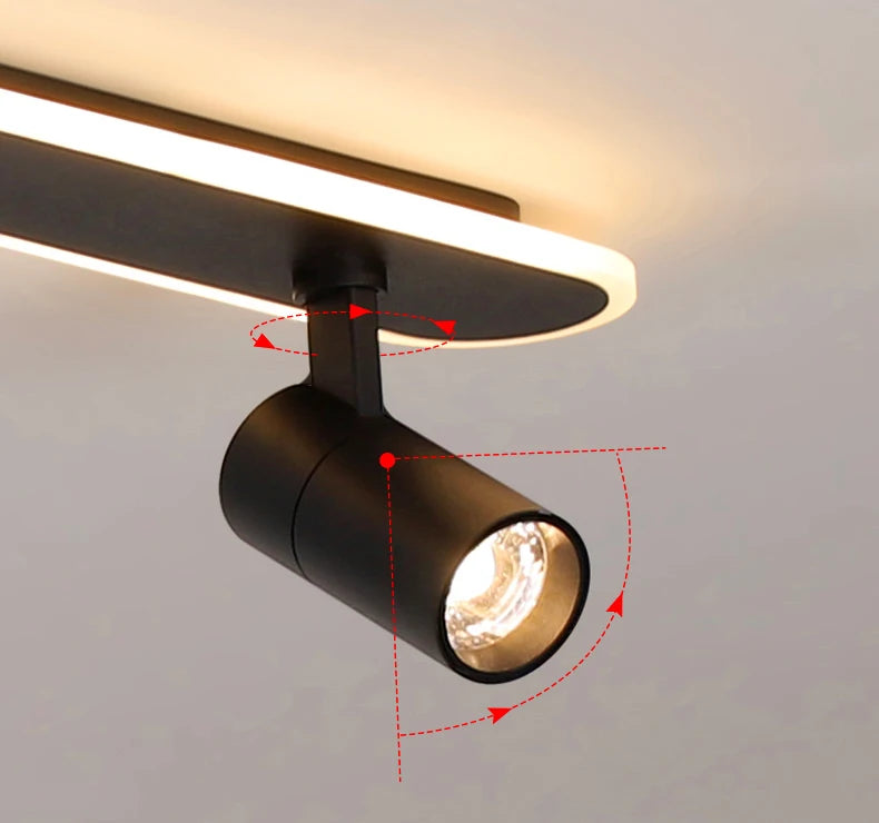 Spotlight - Nordic Bedroom Spotlight Ceiling Lights Smart LED Lamps For Living Room Indoor Lighting White Black Home Decor SW-36210001 - SWEET-LIGHTS