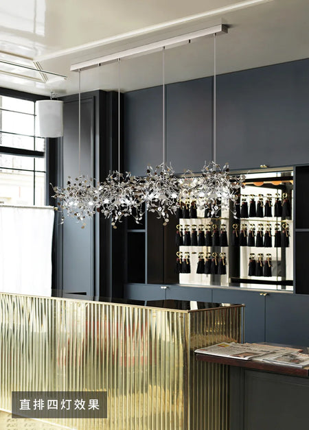Chandelier - Modern LED Chrome Lamp for Dining Kitchen Bar SW-36210457 - SWEET-LIGHTS