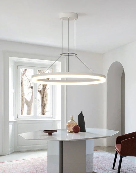 Pendant Light - Modern Minimalist Led Pendant Lamp For Living Room Bedroom Dining Kitchen Black Ring Chandelier SW-36210347 - SWEET-LIGHTS