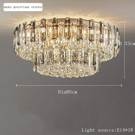 Chandelier - Modern Luxury Clear Amber Crystal Ceiling Lamp Elegant LED Lighting SW-36210234 - SWEET-LIGHTS