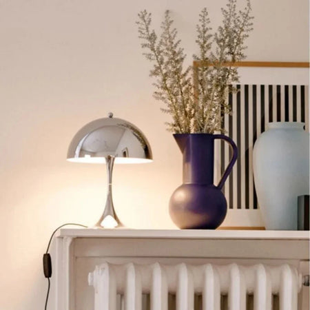 Table Lamp - Mushroom Denmark Chrome Desk Light E27 Bulb SW-36210458 - SWEET-LIGHTS