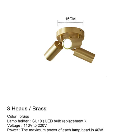 Ceiling Light - Modern GU10 LED Study Ceiling Fixture Adjustable SW-36210345 - SWEET-LIGHTS