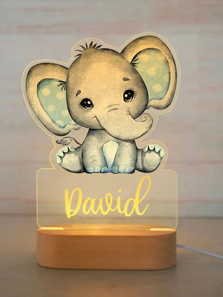 Children Lighting - Personalized Animal Night Light Custom Name Acrylic Lamp for Kids Bedroom SW-36210346 - SWEET-LIGHTS