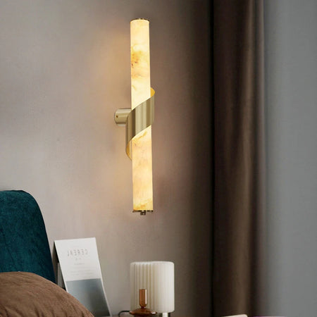 Wall Light - Art Deco Natural Marble Dimmable Copper LED Sconce SW-36210789 - SWEET-LIGHTS