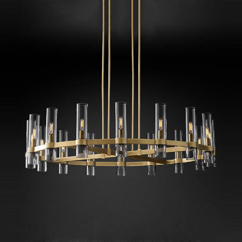 Pendant Light - Retro American Chrome Black Gold LED Chandelier Lighting Fixtures For Foyer SW-36210458 - SWEET-LIGHTS
