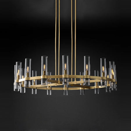 Pendant Light - Retro American Chrome Black Gold LED Chandelier Lighting Fixtures For Foyer SW-36210458 - SWEET-LIGHTS