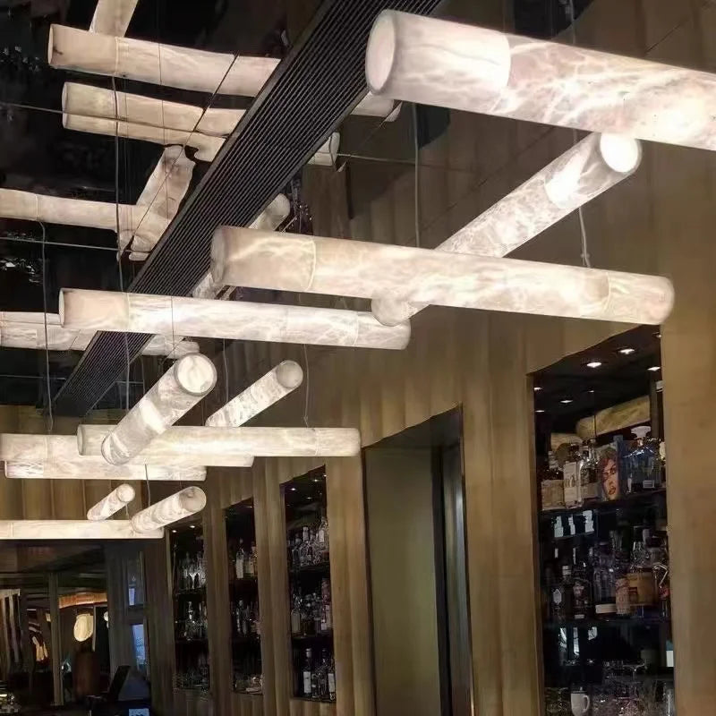 Pendant Light - Modern Simple All Copper Marble Chandelier Luxury Living Room Dining Room Lamp Alabaster Lighting Fixture SW-36210984 - SWEET-LIGHTS