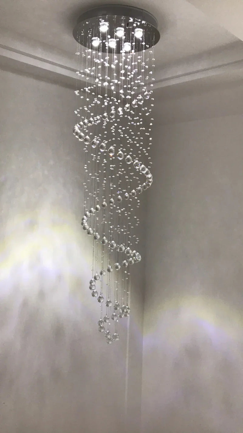 Chandelier - New Modern LED K9 Crystal Double Staircase Lamp SW-36210347 - SWEET-LIGHTS
