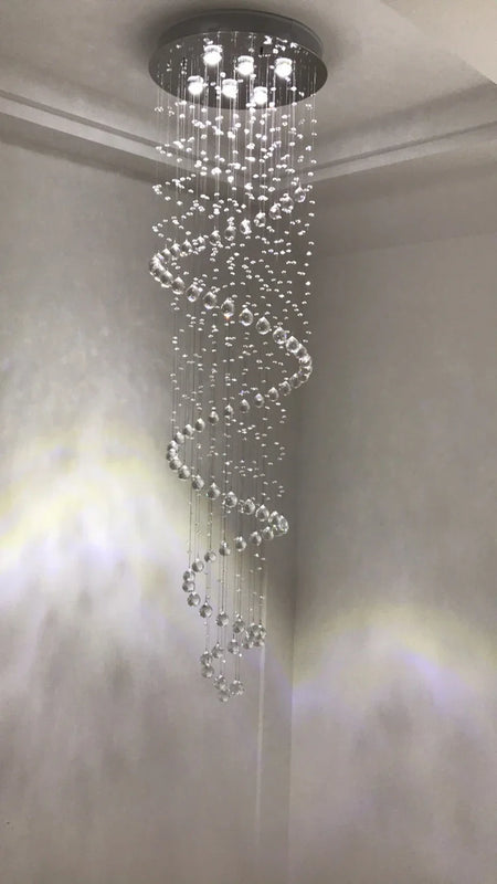 Chandelier - New Modern LED K9 Crystal Double Staircase Lamp SW-36210347 - SWEET-LIGHTS