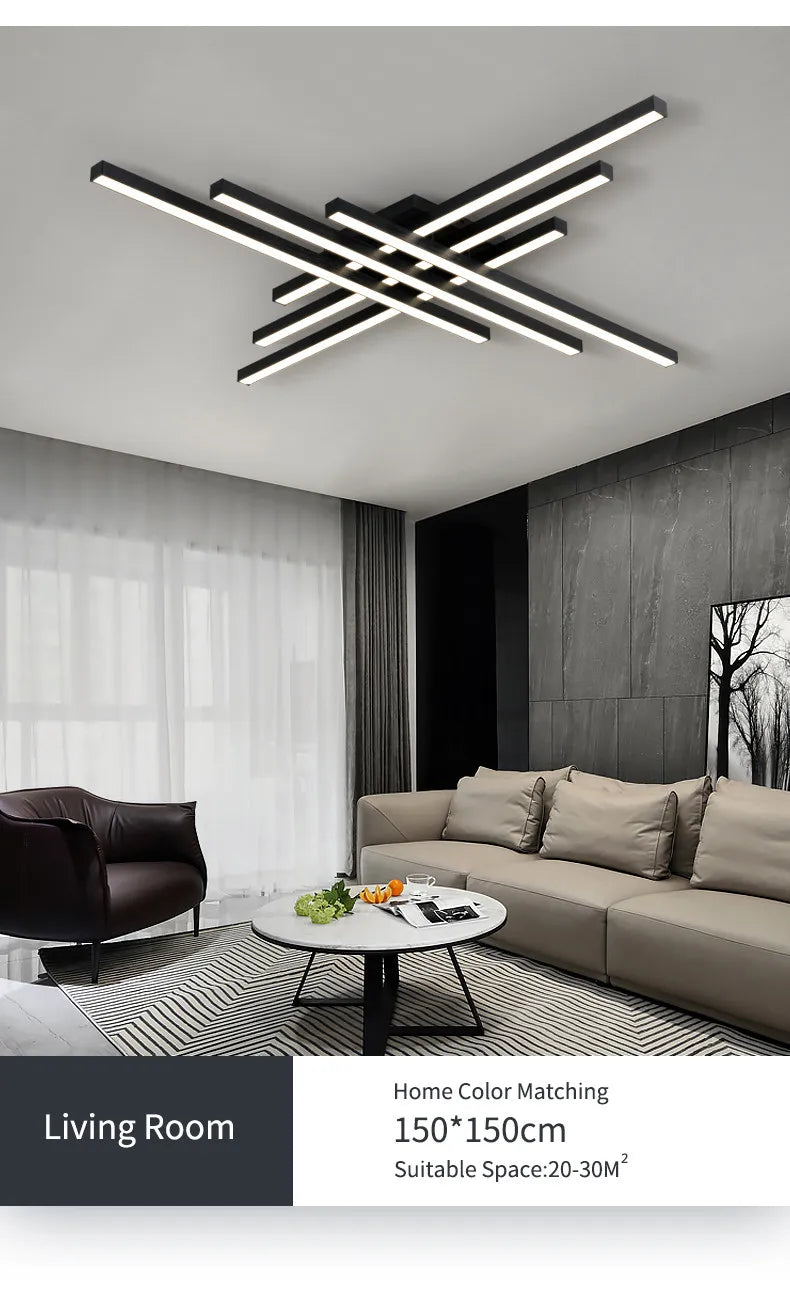 Ceiling Light - Black Chandelier LED Nordic Minimalist Lamp SW-36210457 - SWEET-LIGHTS