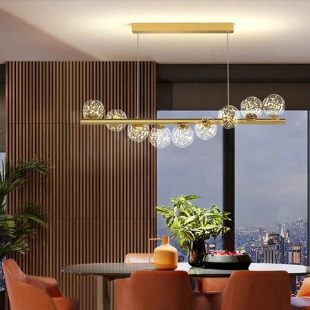 Pendant Light - Modern Led Long Ceiling Chandelier Glass Balls Dining Room Kitchen Hanging Lamp SW-36210345 - SWEET-LIGHTS