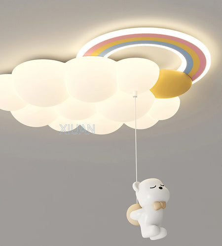 Children Lighting - Cartoon Cloud Rainbow Ceiling Light Bear Horse Rabbit Bedroom Lamps Eye Care Chandelier SW-36210345 - SWEET-LIGHTS