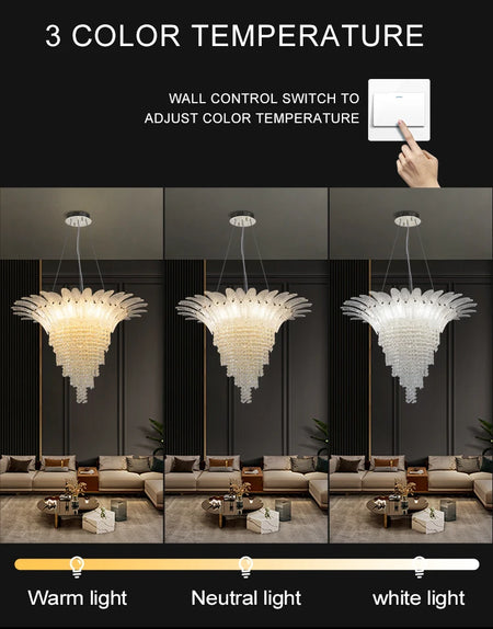 Chandelier - French Designer Crystal Chandelier Adjustable Height SW-36210345 - SWEET-LIGHTS