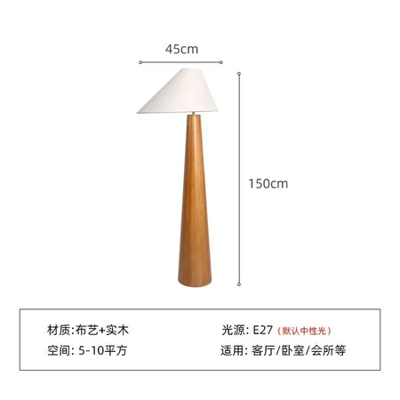 Floor Lamp - Japanese Wabi-sabi Retro Natural Wood Fabric Shade LED Light SW-36210234 - SWEET-LIGHTS