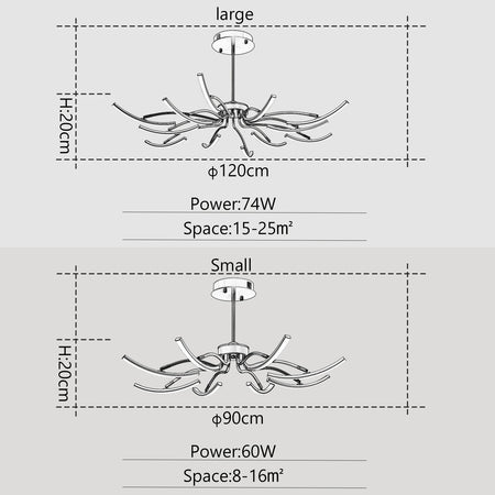 Ceiling Light - MDWELL Matte Black/White Modern LED Ceiling Lights for Living Room Bedroom Adjustable Lamp SW-36210345 - SWEET-LIGHTS